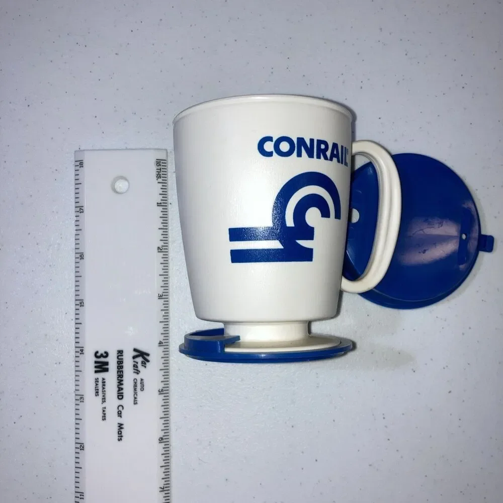 Vintage Conrail Travel Coffee Mug USA
